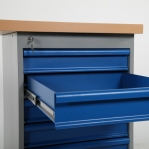 Worktable w. drawer un. 6 draw. 2000x800 mm, vinyl