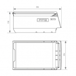 Modular bin 350x206x150mm Gray