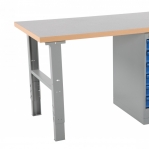 Worktable w. drawer un. 6 draw. 2000x800 mm, vinyl