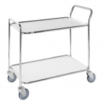 Shelf trolley, galv/white 1020x555x965mm, 150kg