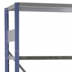 Extension bay 2500x1000x400 200kg/shelf,6 shelves, blue/Zn