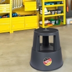Stegpall, plast, mörkgrå