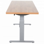 El. Worktable with oak board 1600x800mm/300 kg,