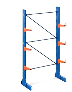 Cantilever rack Starter bay 2500Hx1500Wx900D, 2 pcs L-posts+6 arms 600mm/500kg