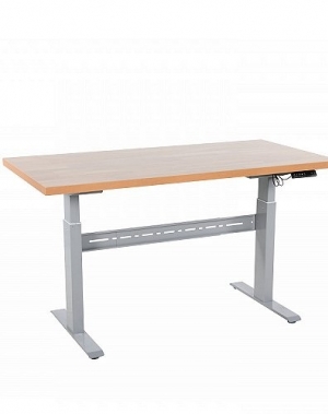 El. Worktable with oak board 1600x800mm/300 kg,