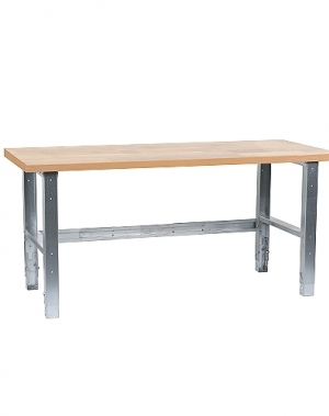 Teollisuuspöytä STRONG 500 kg, 1600x800 mm, tammiparketti, sinkityt jalat