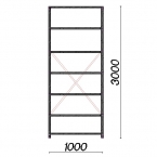 Starter bay 3000x1000x600 150kg/shelf,7 shelves