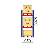 Starter bay 3975x950 3500kg/pallet,3 EUR pallets