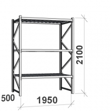 Starter bay 2100x1950x500 440kg/level,3 levels with steel decks MAXI