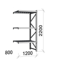 Extension bay 2200x1200x800 600kg/level,3 levels with steel decks