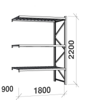 Extension bay 2200x1800x900 480kg/level,3 levels with steel decks