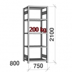 Starter bay 2100x750x800 200kg/shelf,5 shelves