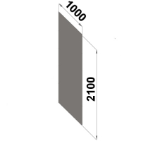 Back sheet metal 2100x1000