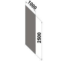 Back sheet metal 2500x1000 zn