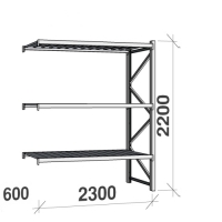 Extension bay 2200x2300x600 350kg/level,3 levels with steel decks