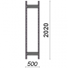 Side frame 2020x500 ZN Kasten, used