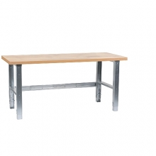 Teollisuuspöytä STRONG 500 kg, 1600x800 mm, tammiparketti, sinkityt jalat